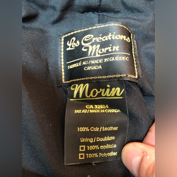 Dark Royal Blue leather trousers - Picture 2 of 5